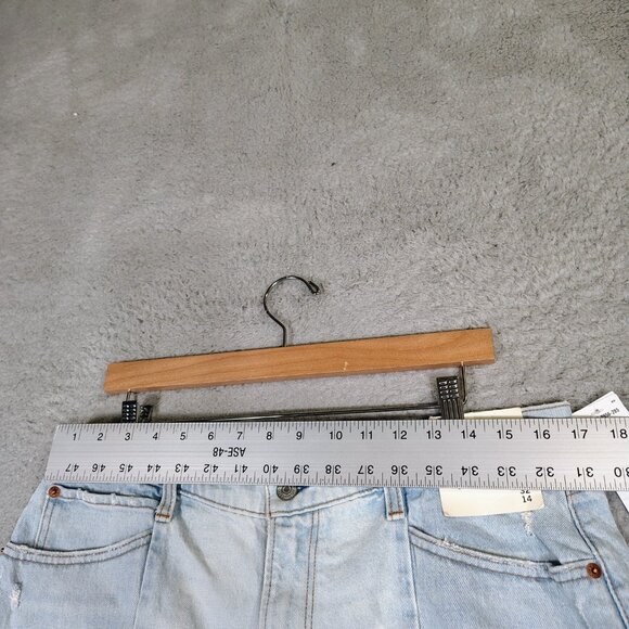 Abercrombie & Fitch The Cutoff Short Women's 32/14 Blue curve Love High-Rise NWT - Picture 12 of 13